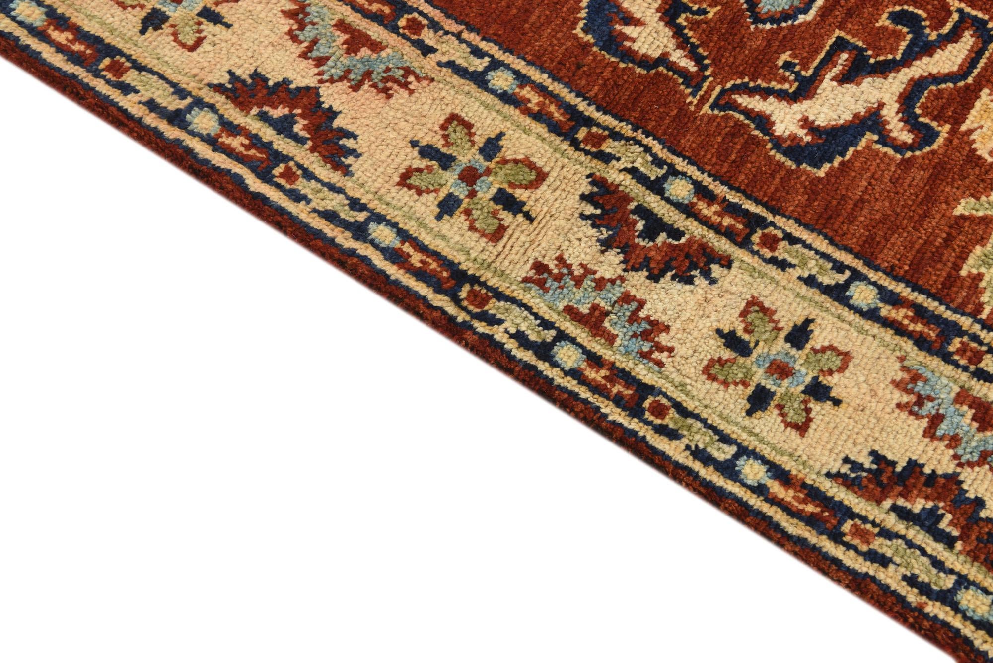 5' 7 x 7' 7 Hand Knotted Kazak Rug