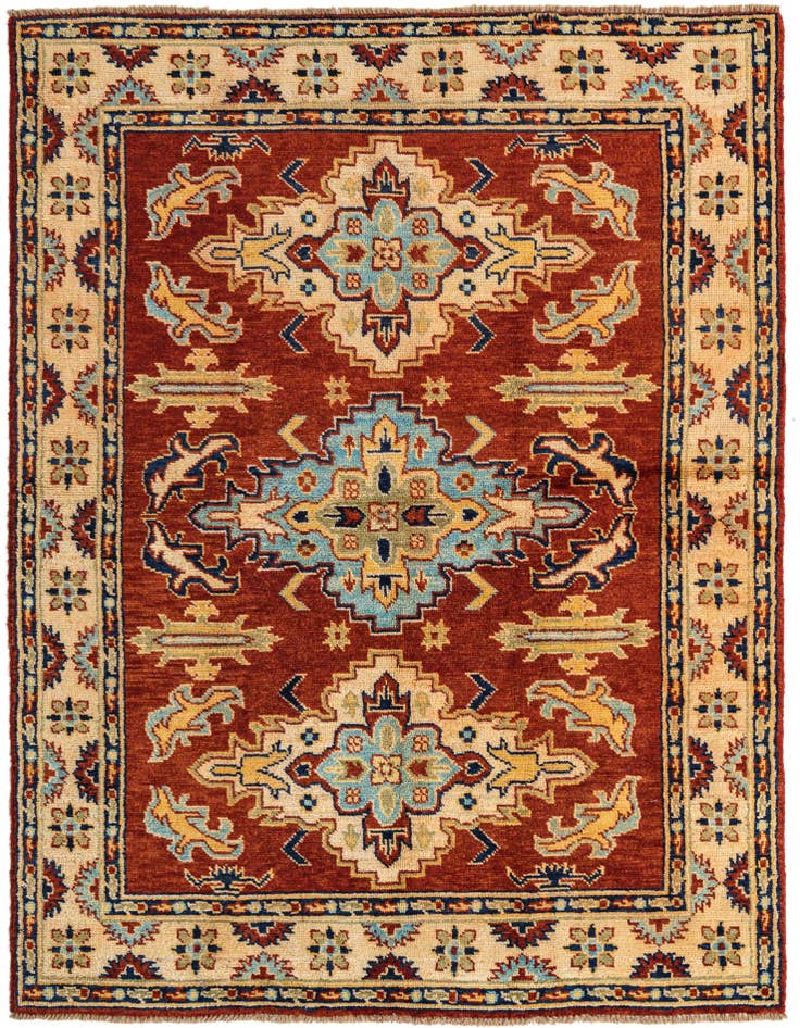 Detail image of 5' 7 x 7' 7 Hand Knotted Kazak Rug