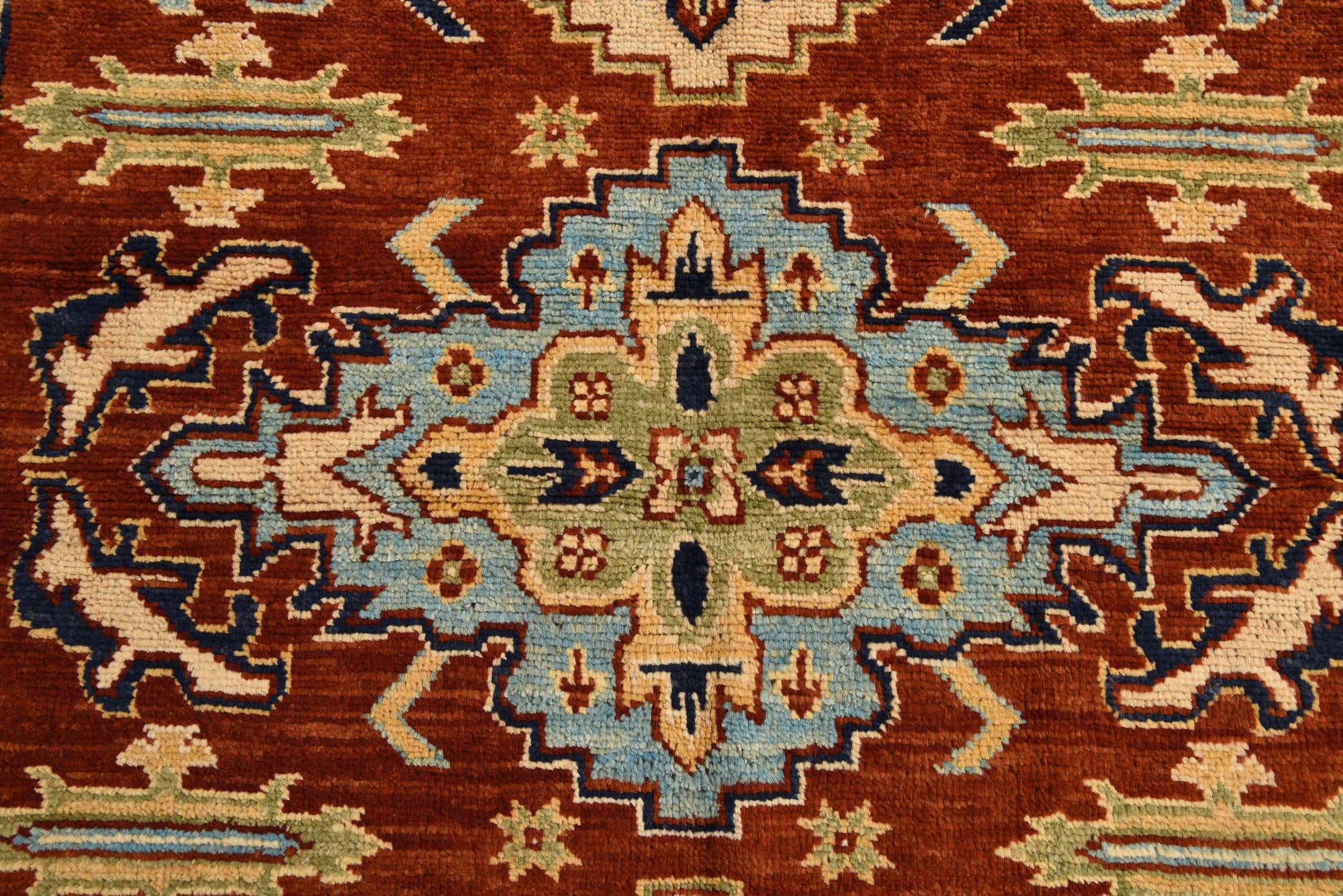 5' 7 x 7' 2 Hand Knotted Kazak Wool Rug