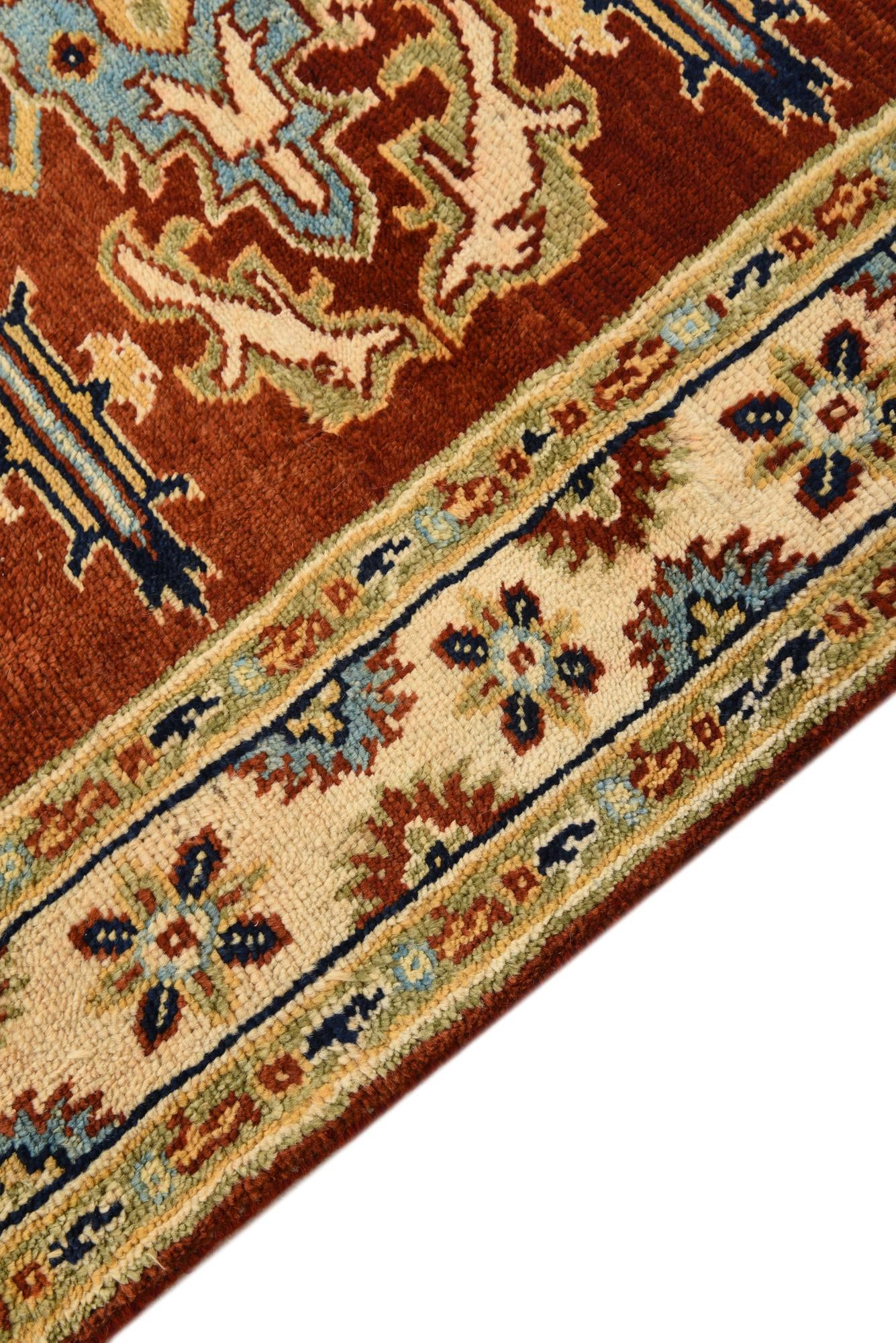 5' 9 x 7' 6 Hand Knotted Kazak Wool Rug