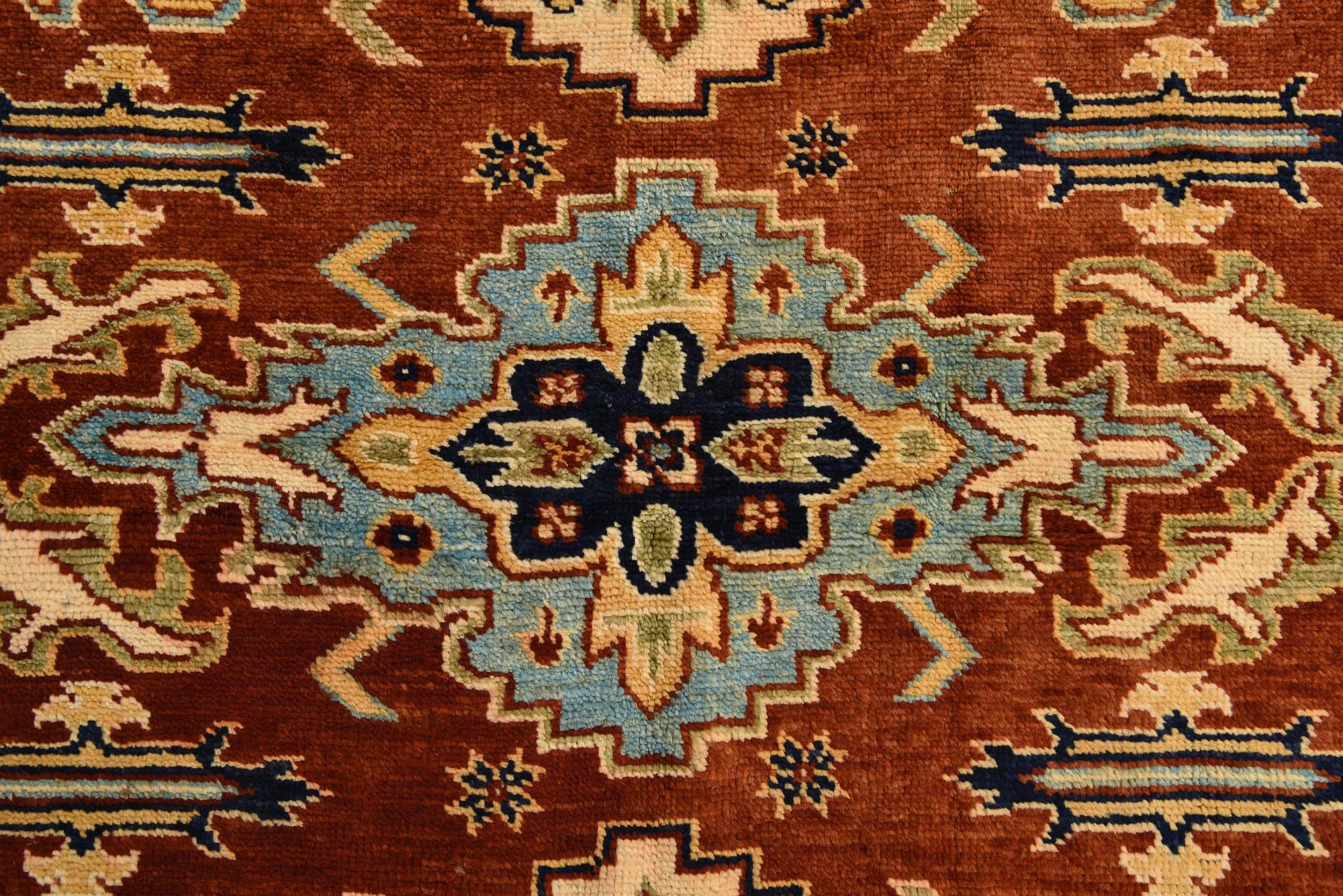 5' 9 x 7' 6 Hand Knotted Kazak Wool Rug