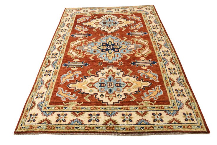 Detail image of 5' 7 x 8' Hand Knotted Kazak Oriental Rug