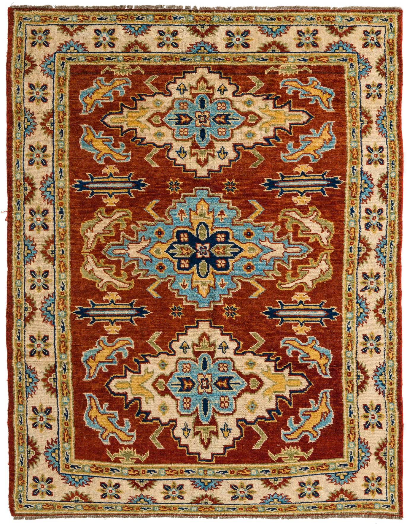 5' 7 x 8' Hand Knotted Kazak Oriental Rug
