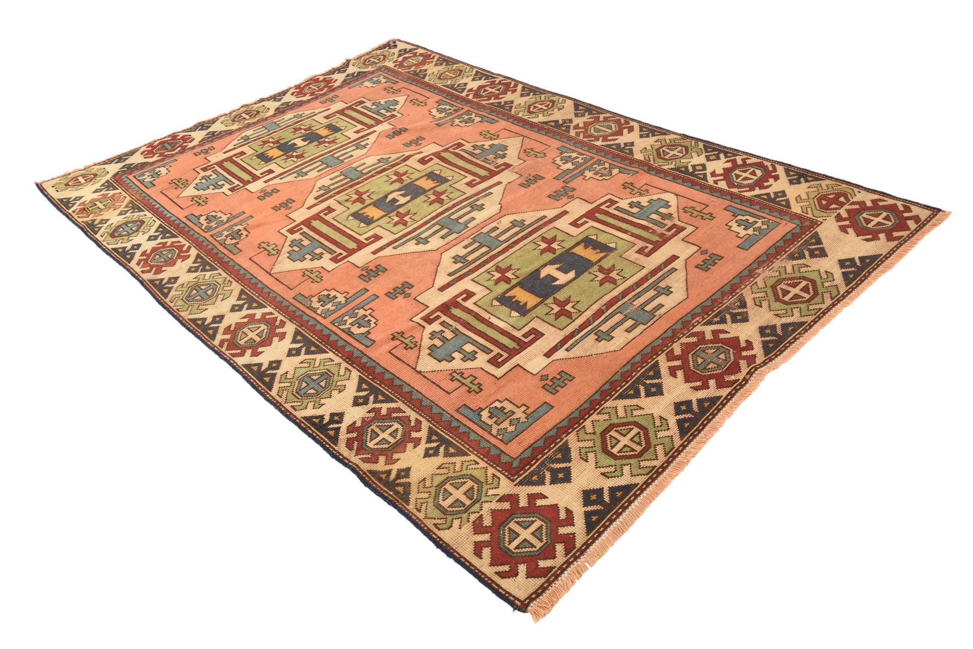 5' 9 x 9' Hand Knotted Kazak Wool Rug