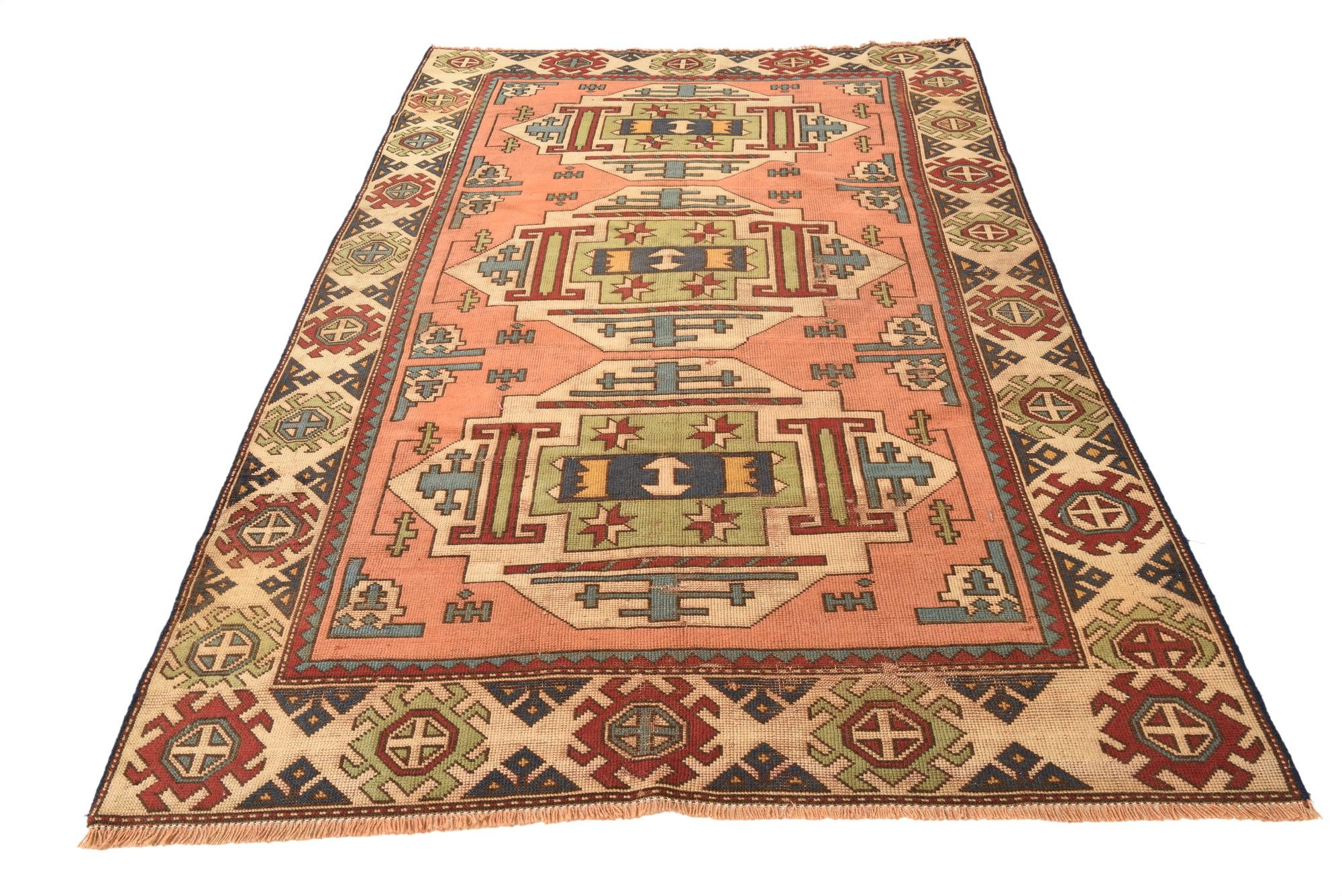 5' 9 x 9' Hand Knotted Kazak Wool Rug