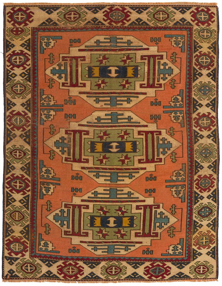 Detail image of 5' 9 x 9' Hand Knotted Kazak Wool Rug