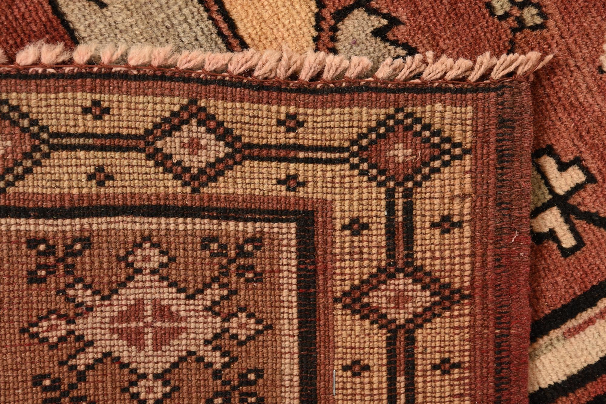 4' x 6' 4 Hand Knotted Kazak Oriental Wool Rug