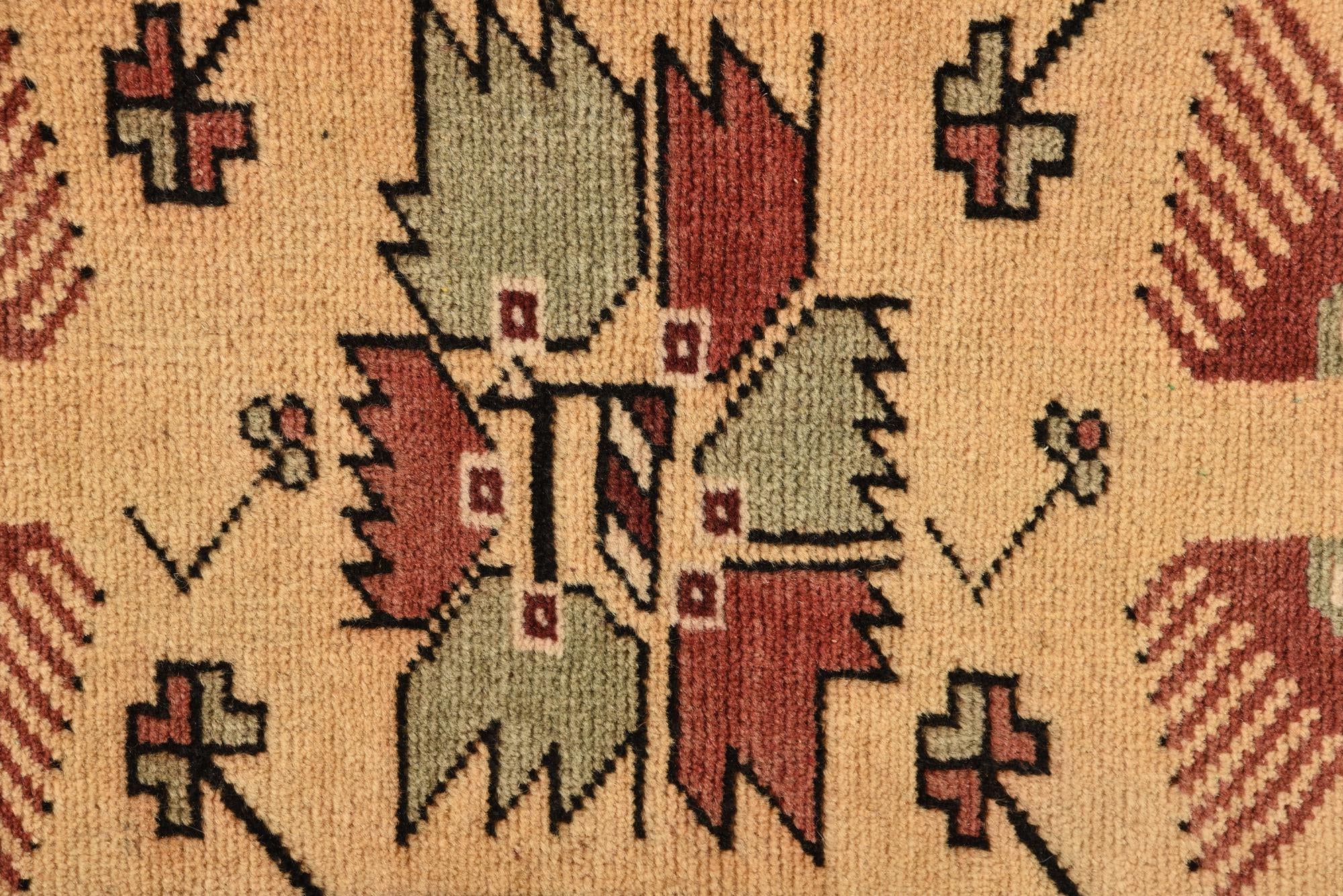 4' x 6' 4 Hand Knotted Kazak Oriental Wool Rug