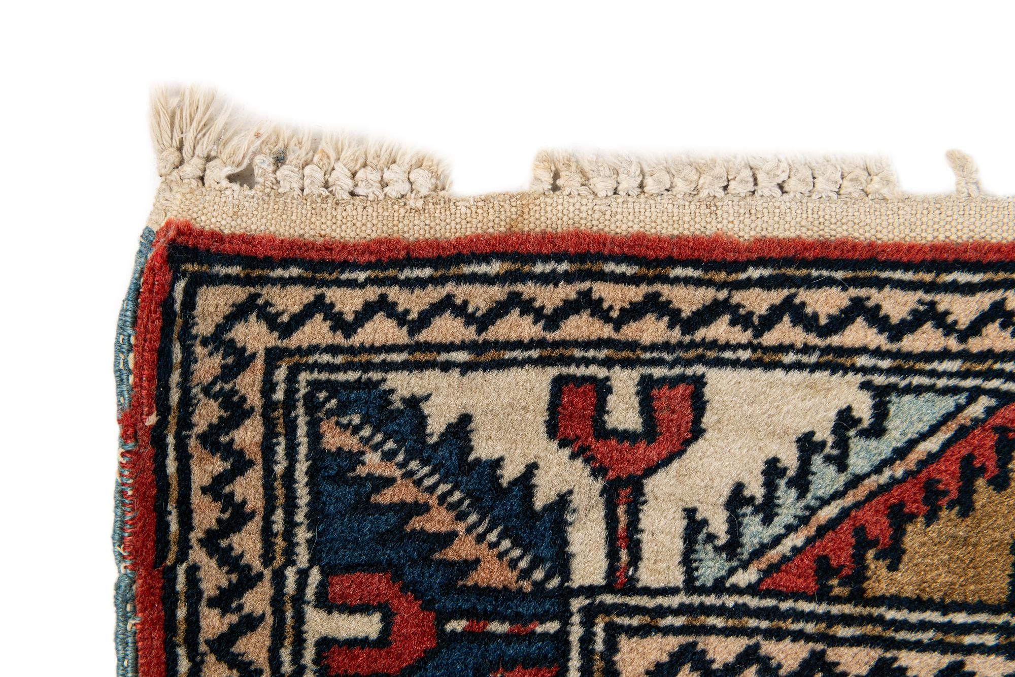 3' 2 x 4' 6 Hand Knotted Kazak Wool Rug