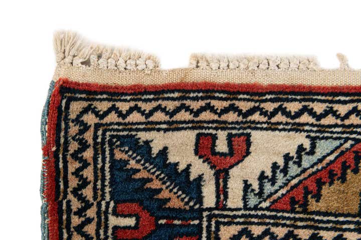 3' 2 x 4' 6 Hand Knotted Kazak Wool Rug