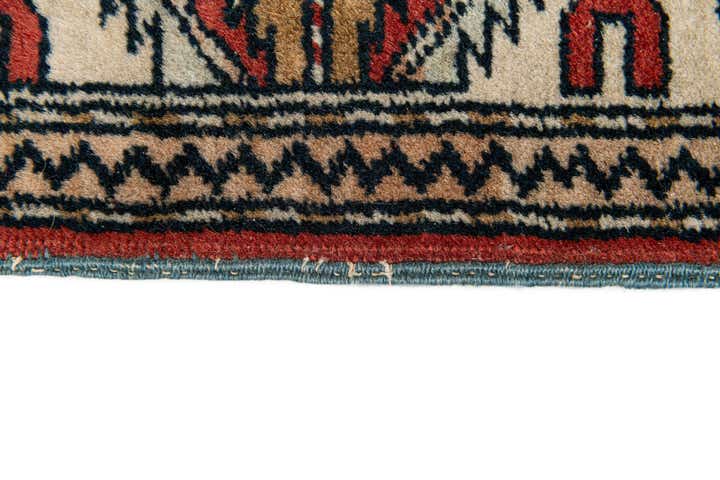 3' 2 x 4' 6 Hand Knotted Kazak Wool Rug
