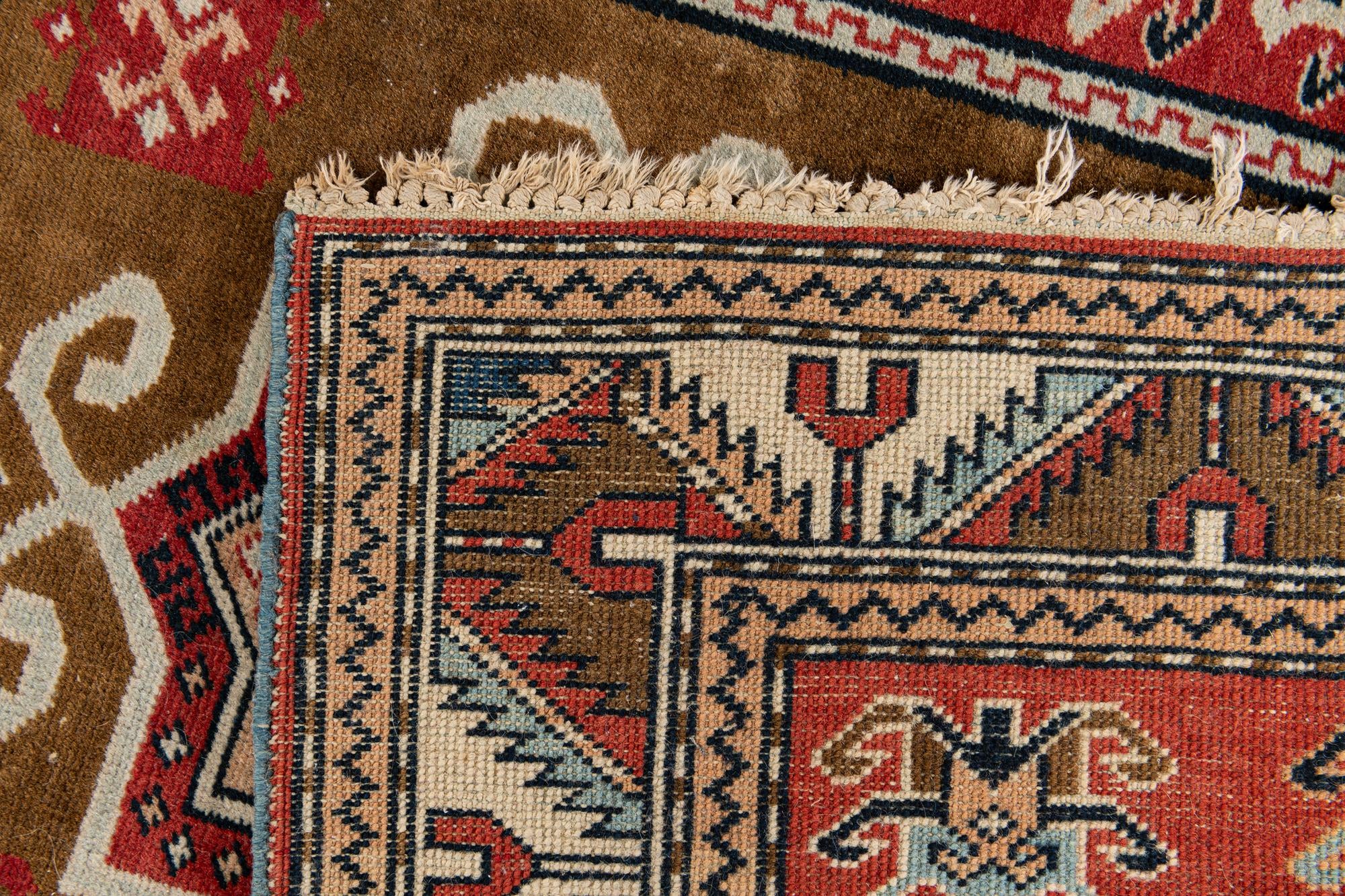 3' 2 x 4' 6 Hand Knotted Kazak Wool Rug