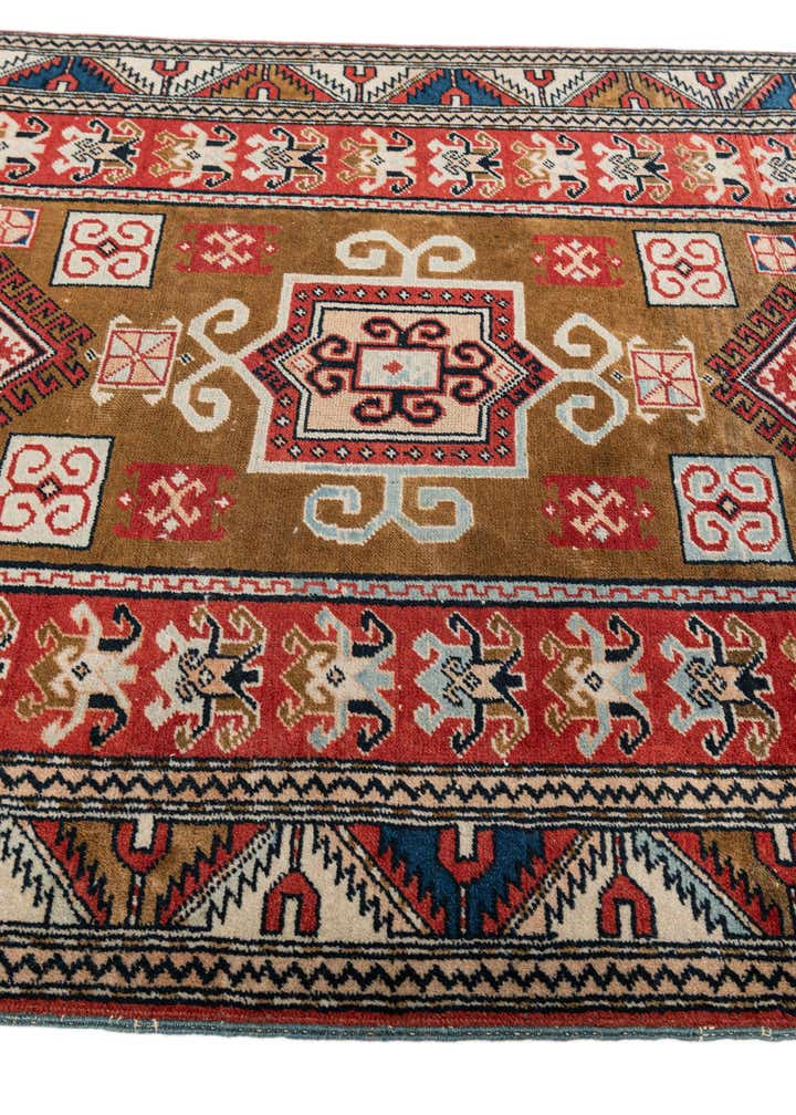 3' 2 x 4' 6 Hand Knotted Kazak Wool Rug