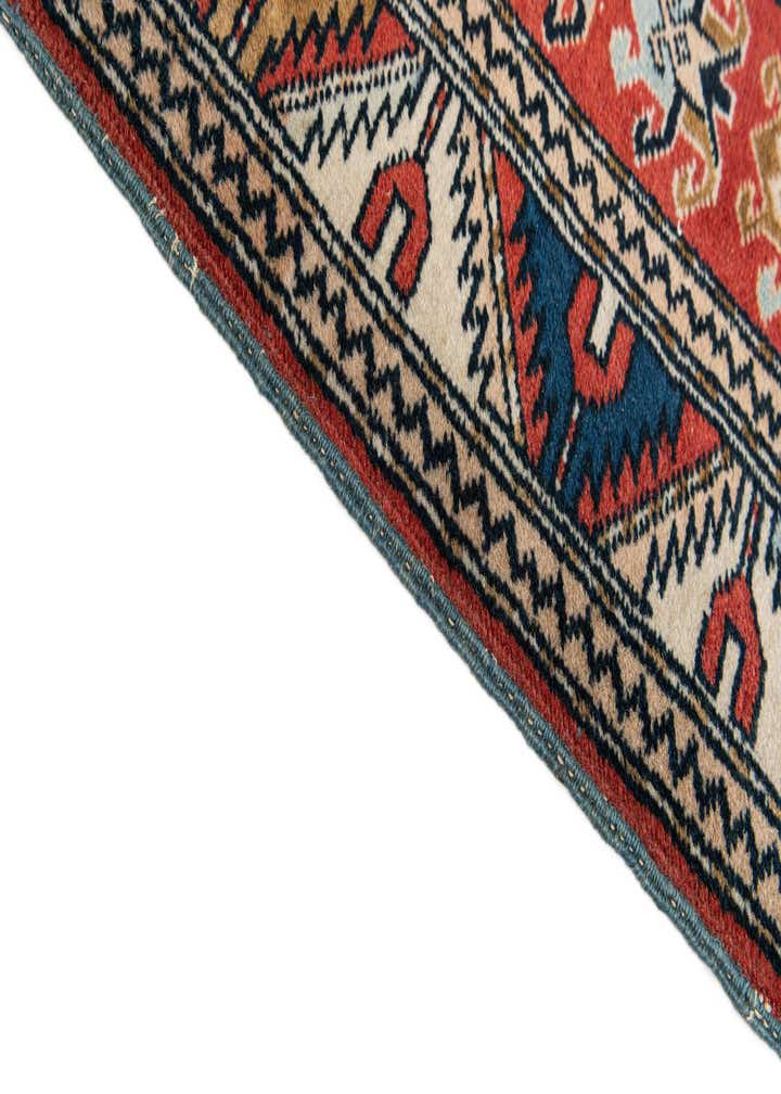 3' 2 x 4' 6 Hand Knotted Kazak Wool Rug