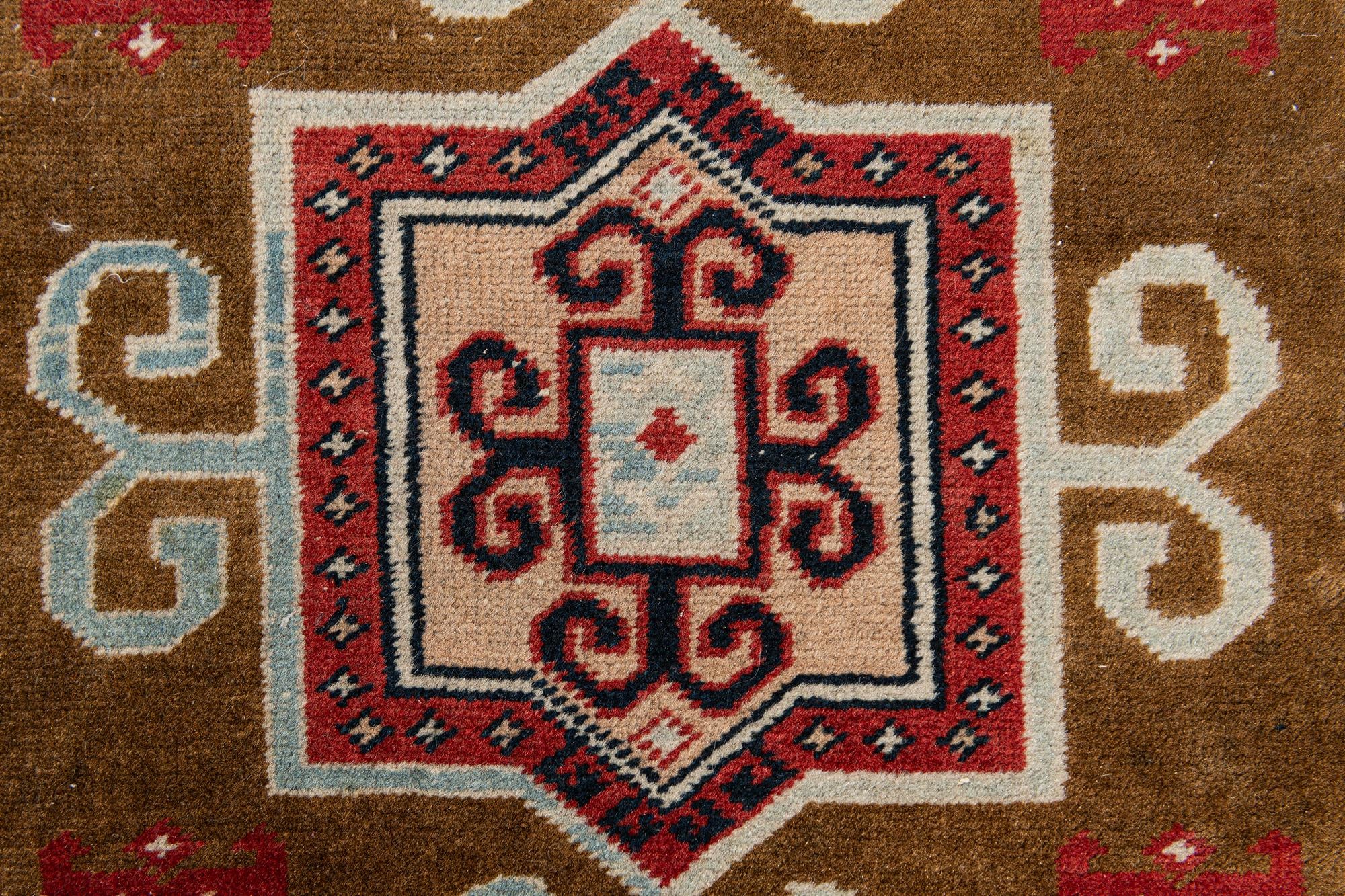 3' 2 x 4' 6 Hand Knotted Kazak Wool Rug