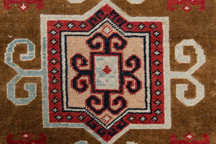 3' 2 x 4' 6 Hand Knotted Kazak Wool Rug