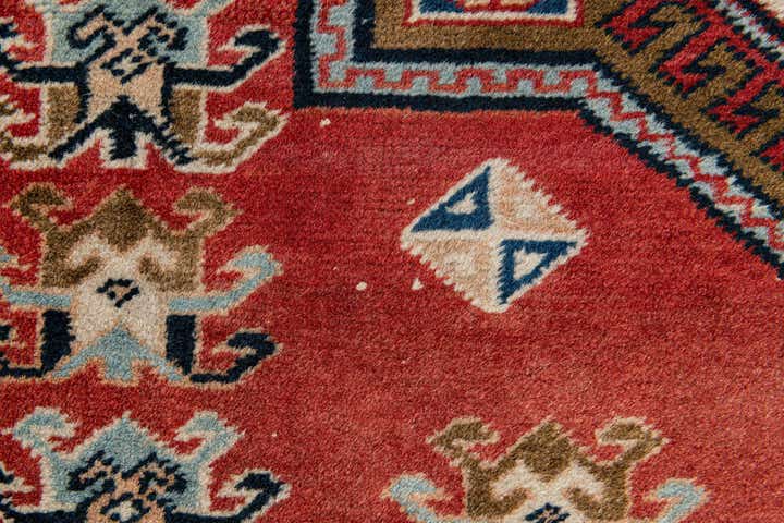 3' 2 x 4' 6 Hand Knotted Kazak Wool Rug