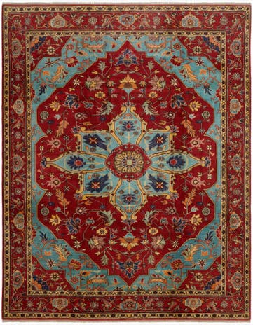 7' 9 x 10' 1 Hand Knotted Kazak Rug