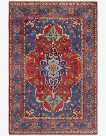 6' 7 x 9' 10 Hand Knotted Kazak Rug