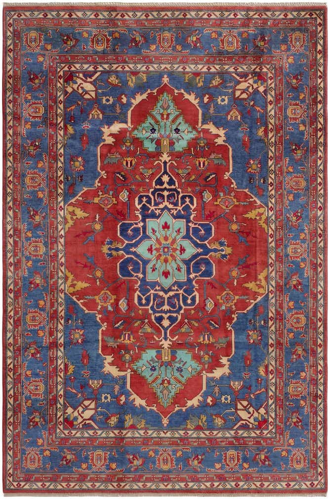 6' 7 x 9' 10 Hand Knotted Kazak Rug