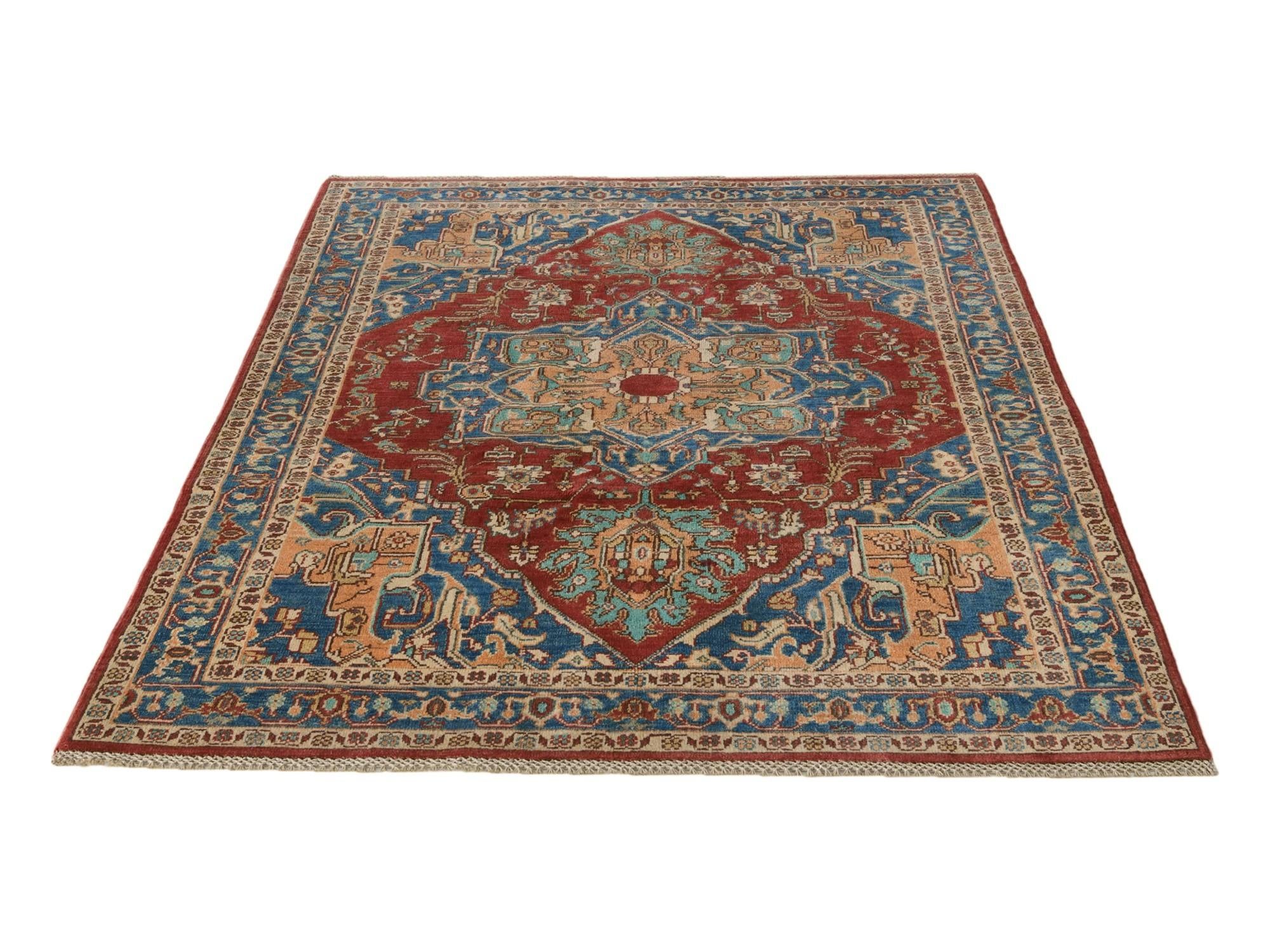 4' 10 x 6' 5 Hand Knotted Kazak Rug
