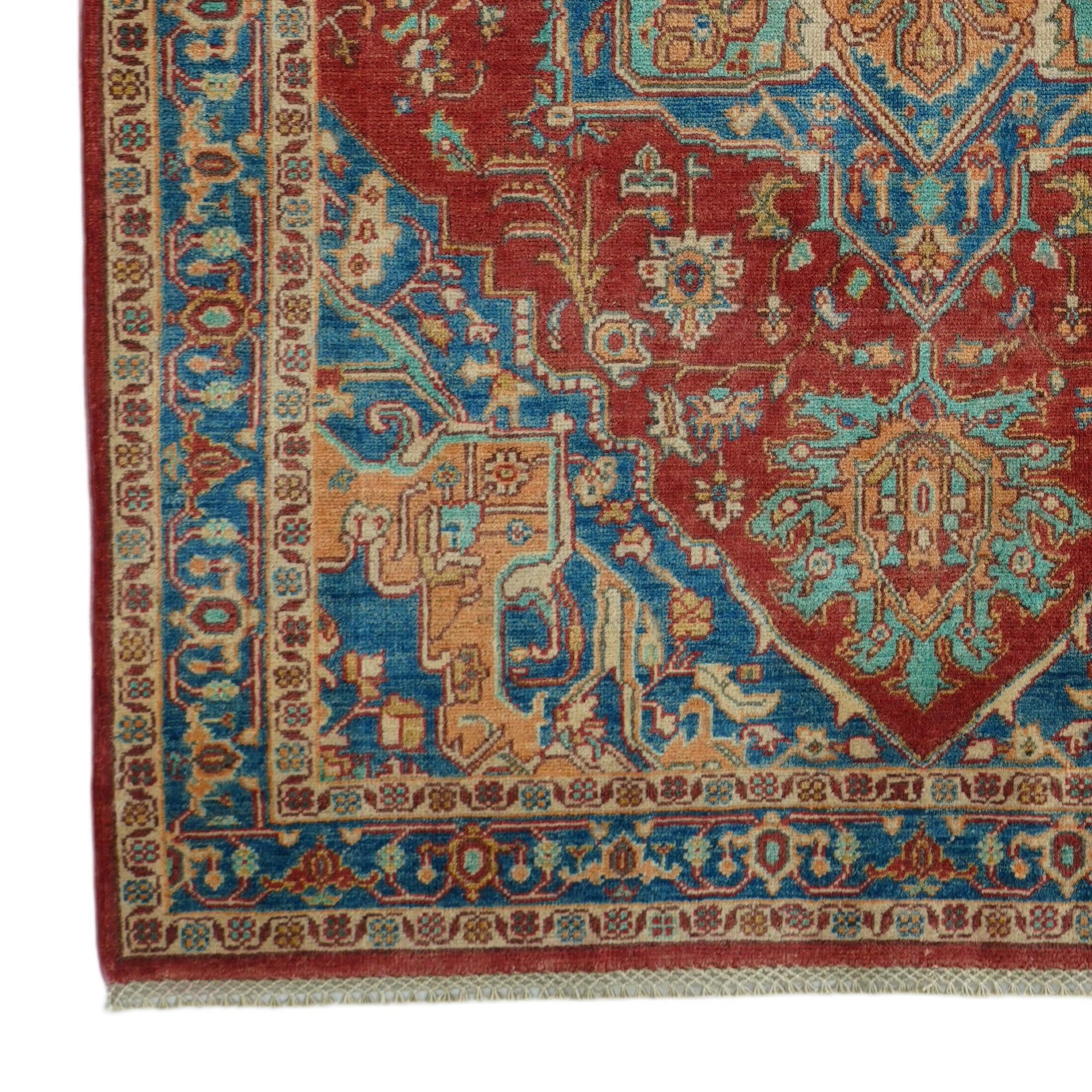 4' 10 x 6' 5 Hand Knotted Kazak Rug