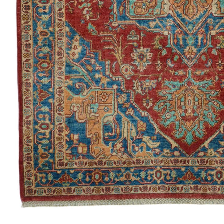 Detail image of 4' 10 x 6' 5 Hand Knotted Kazak Rug