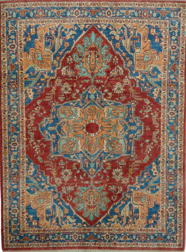 4' 10 x 6' 5 Hand Knotted Kazak Rug