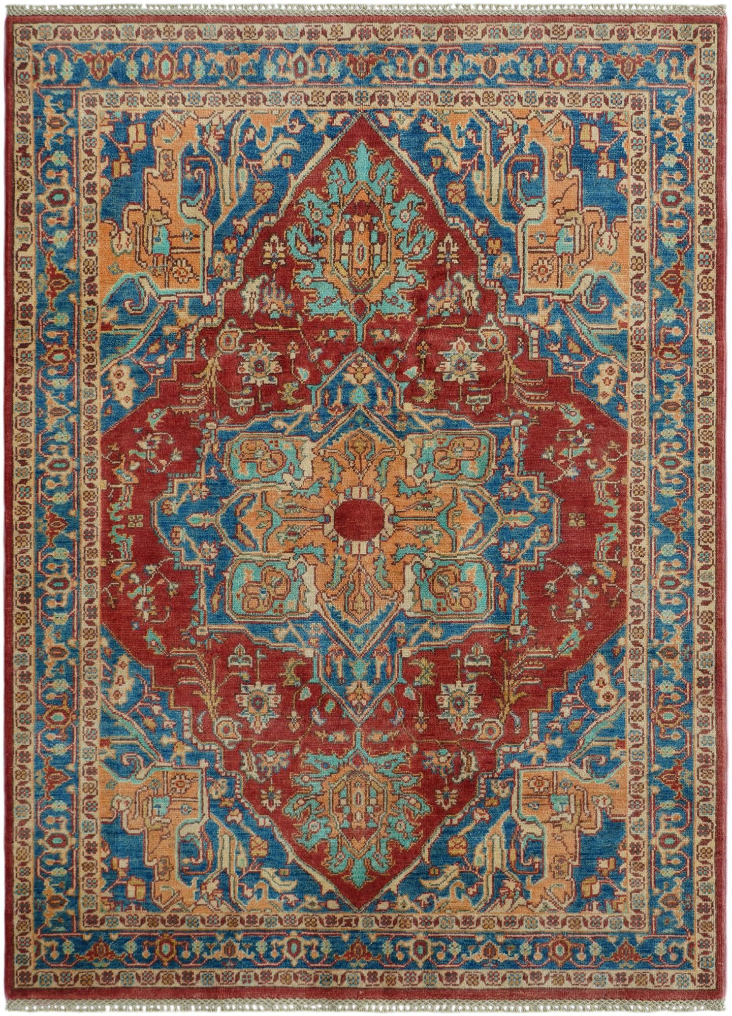4' 10 x 6' 5 Hand Knotted Kazak Rug