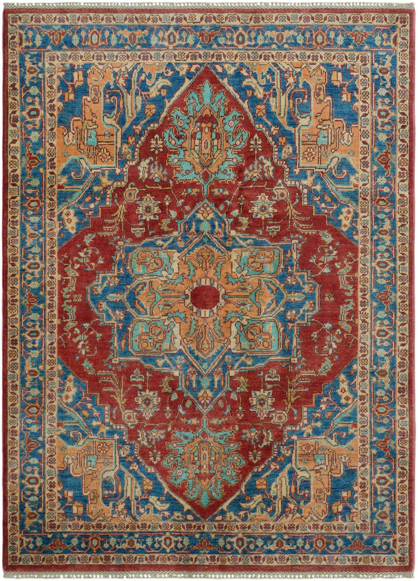 4' 10 x 6' 5 Hand Knotted Kazak Rug
