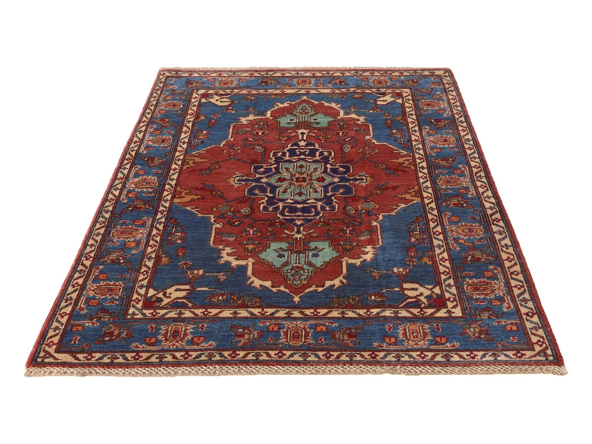 3' 8 x 5' 6 Hand Knotted Kazak Rug