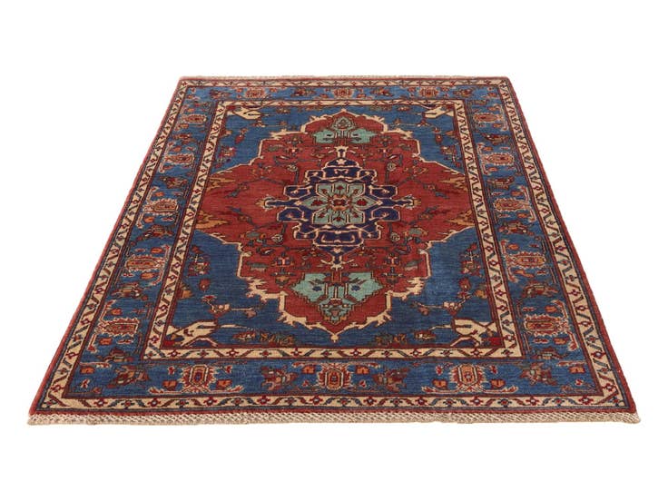 Detail image of 3' 8 x 5' 6 Hand Knotted Kazak Rug
