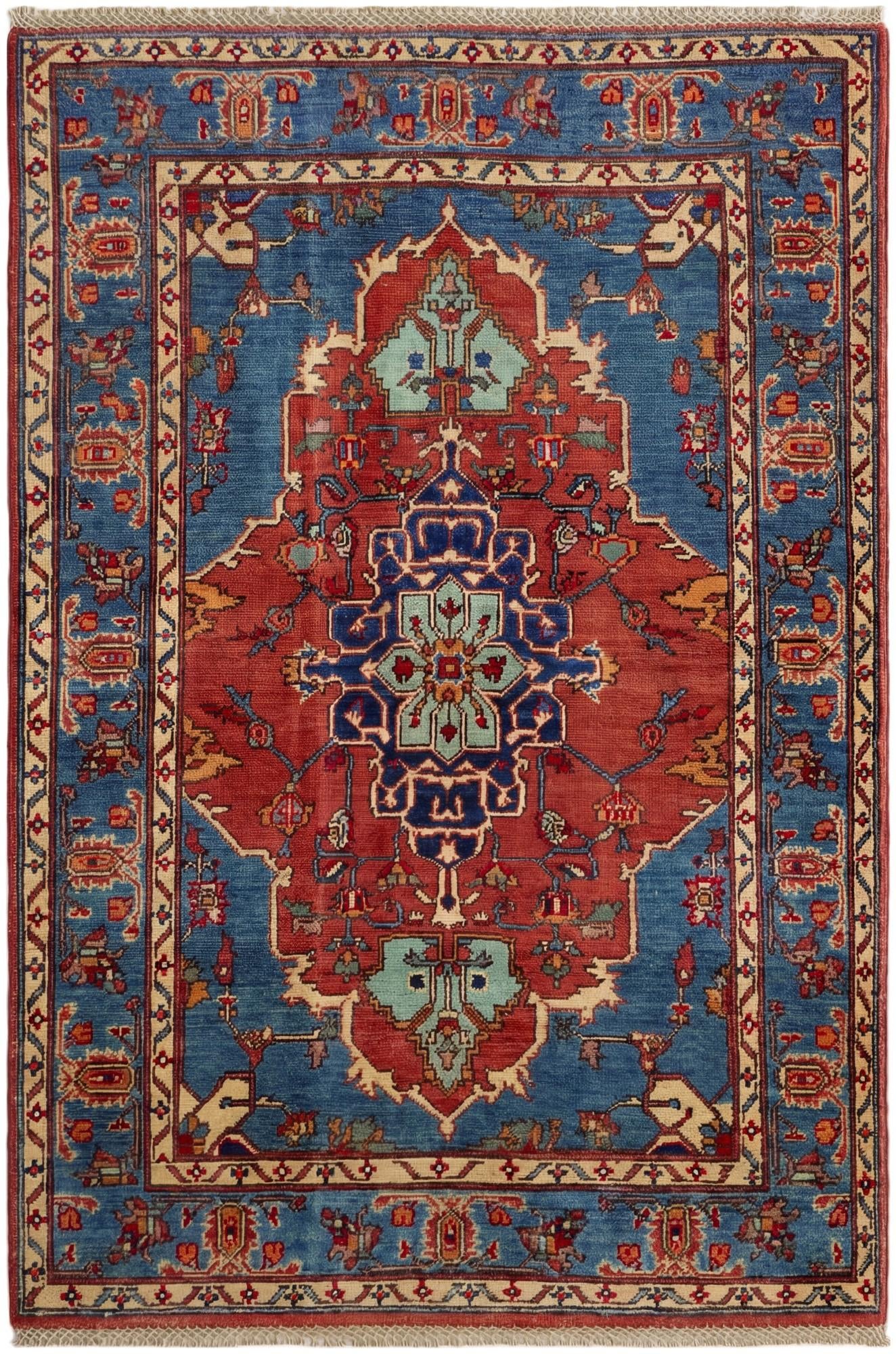 3' 8 x 5' 6 Hand Knotted Kazak Rug