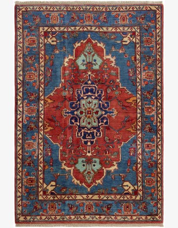 3' 8 x 5' 6 Hand Knotted Kazak Rug