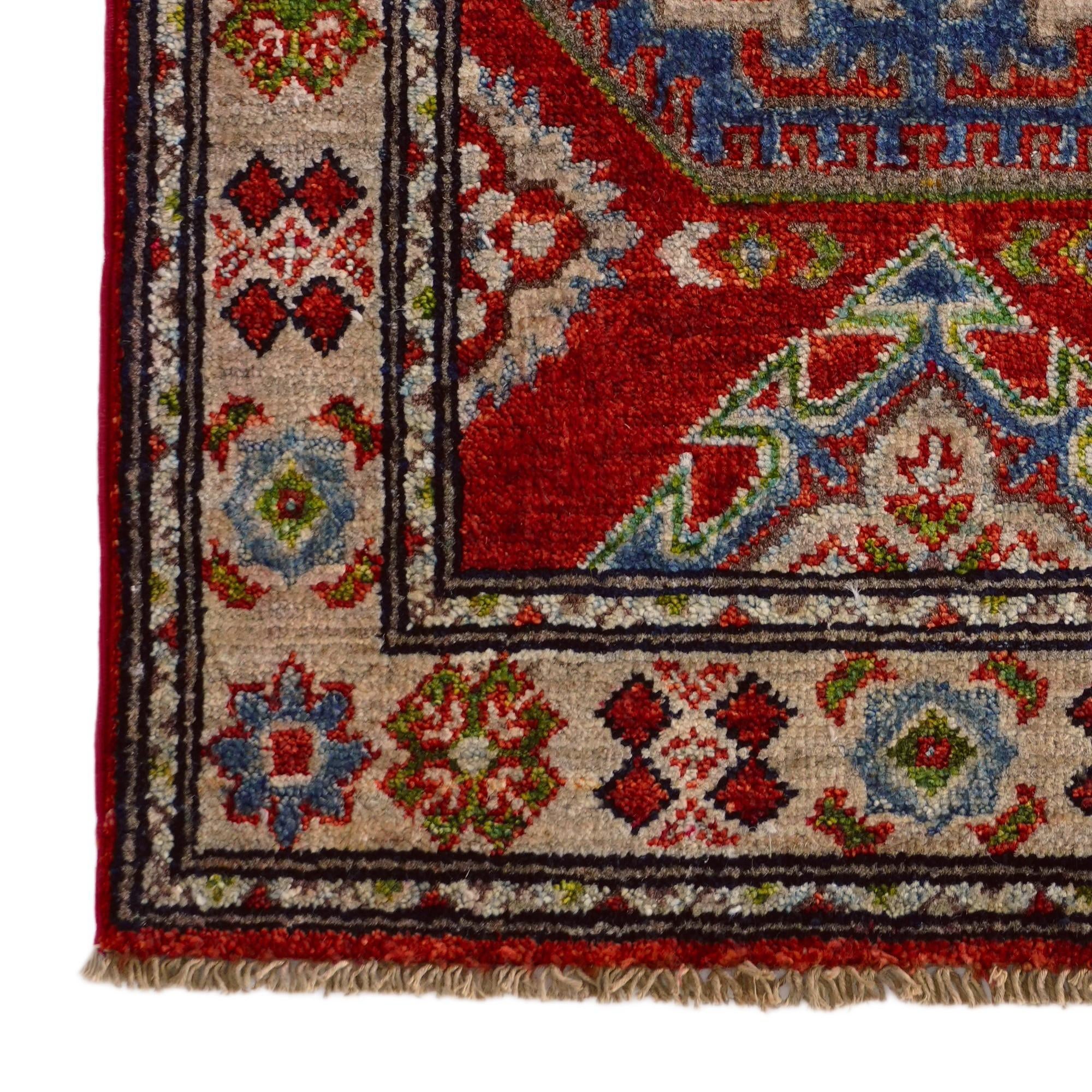 2' x 3' Hand Knotted Kazak Rug
