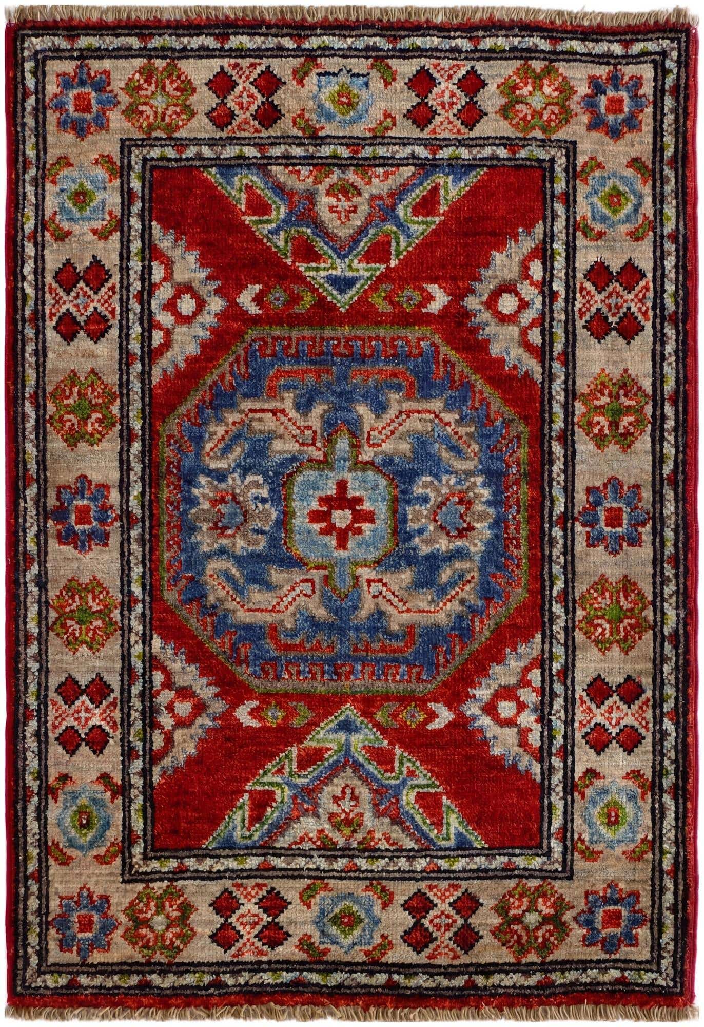 2' x 3' Hand Knotted Kazak Rug
