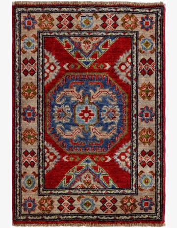 2' x 3' Hand Knotted Kazak Rug