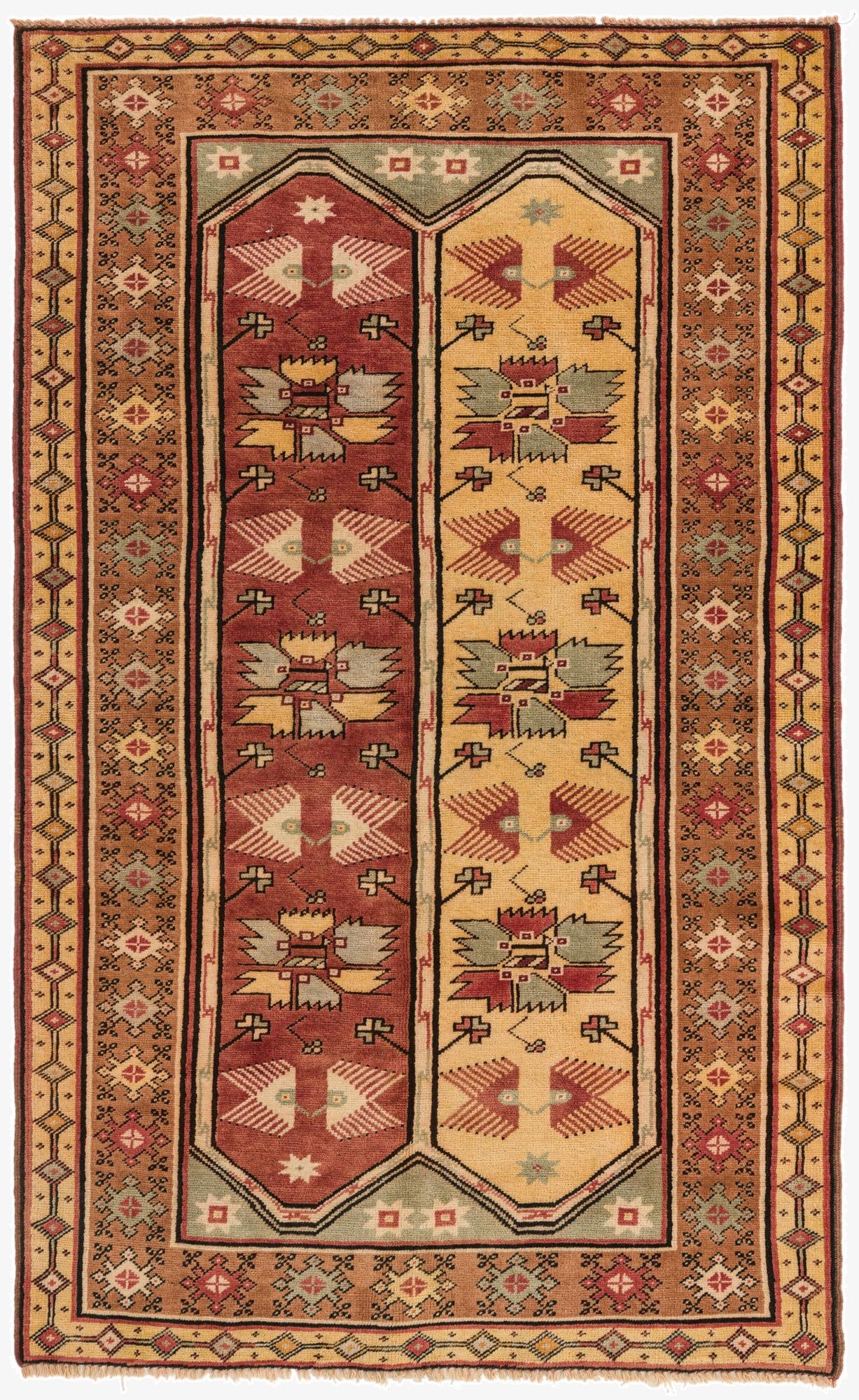 4' x 6' 4  Hand Knotted Kazak Oriental Wool Rug