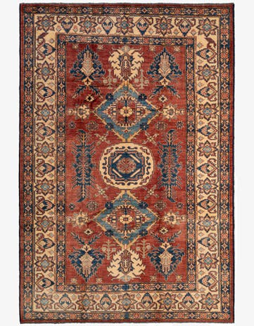7' 2 x 10' 6 Hand Knotted Kazak Wool Rug