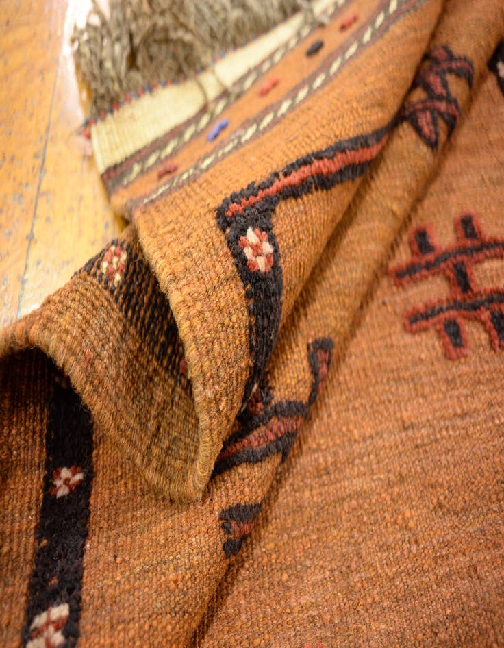 Detail image of 2' 9 x 4' 4 Hand Woven Kilim Afghan Wool Rug