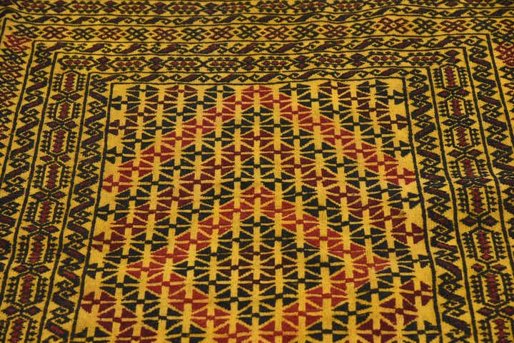 3' 10 x 5' 9 Hand Woven Kilim Afghan Wool Rug