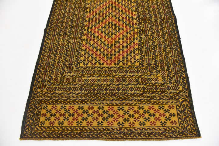 3' 10 x 5' 9 Hand Woven Kilim Afghan Wool Rug