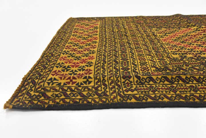 3' 10 x 5' 9 Hand Woven Kilim Afghan Wool Rug