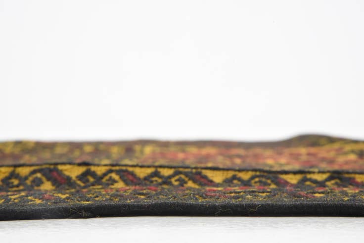 Detail image of 3' 10 x 5' 9 Hand Woven Kilim Afghan Wool Rug