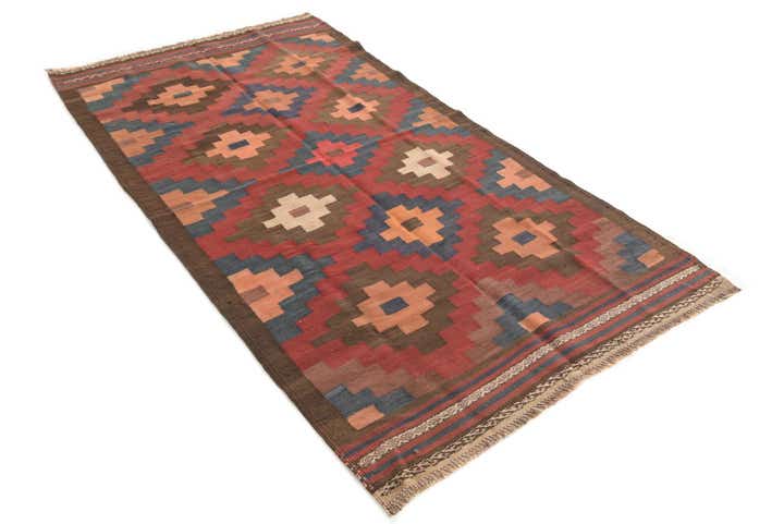 3' 5 x 6' 7 Hand Woven Kilim Afghan Wool Rug