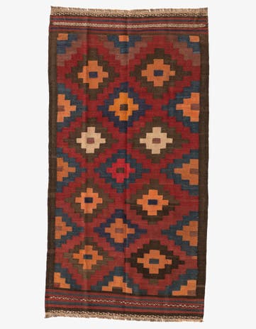 3' 5 x 6' 7 Hand Woven Kilim Afghan Wool Rug