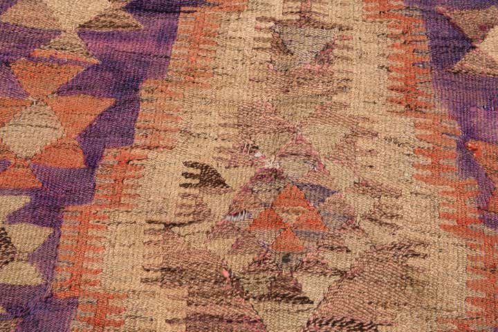 4' 7 x 8' 5 Hand Woven Kilim Fars Wool Rug