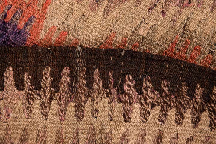 4' 7 x 8' 5 Hand Woven Kilim Fars Wool Rug