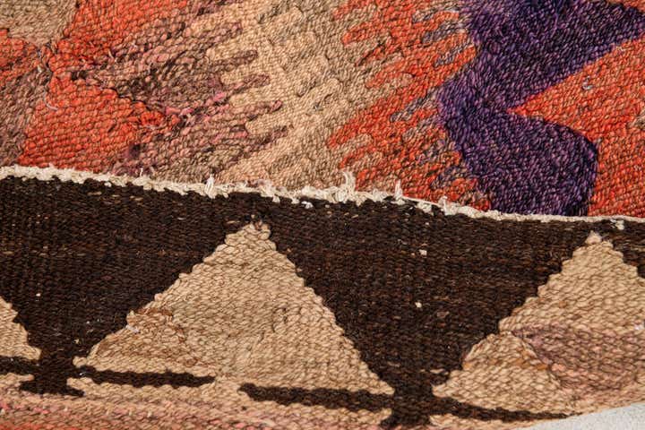 4' 7 x 8' 5 Hand Woven Kilim Fars Wool Rug