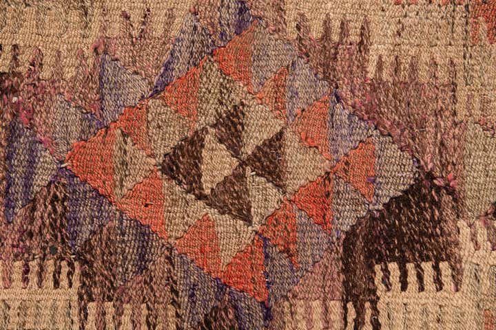4' 7 x 8' 5 Hand Woven Kilim Fars Wool Rug